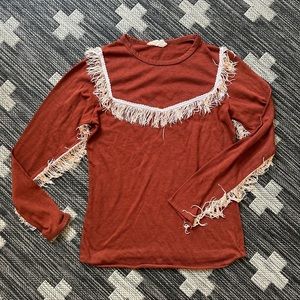 Western fringe shirt